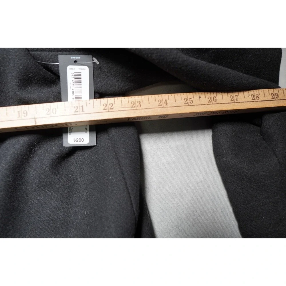 NWT Worthington Women's Black Coat Wool Blend Size XL Full Zip‎ Retail $200